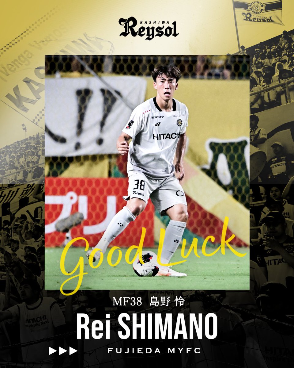 REYSOL_Official's tweet photo. 🟡#島野怜 選手の、藤枝MYFCへの育成型期限付き移籍が決定しました。
🔗https://t.co/9Kr3NJImUS

「このたび、藤枝MYFCに育成型期限付き移籍することになりました。短い間でしたが、柏レイソルではたくさんのことを学ぶことができました。しかし、なかなか試合に絡むことができず、勝利に貢献することはできませんでした。この悔しい思いを新天地である藤枝MYFCでぶつけたいと思います。

自分の特徴を最大限発揮し、勝利に貢献できるように頑張ってきます。 自分に足りないものが詰まった柏レイソルでプレーできた時間は、とても有意義な時間でした。ありがとうございました」

#柏レイソル #NoREYSOLNoLIFE