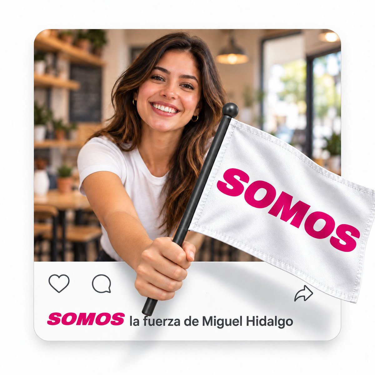 SomosmxMH's tweet photo. Una bandera solo cobra fuerza cuando alguien decide levantarla. 💗

Ahora queremos leerte a ti: si tuvieras que explicar qué es SOMOS con una sola palabra, ¿cuál elegirías?

#SOMOS #MiguelHidalgo https://t.co/Uh5je67bCM