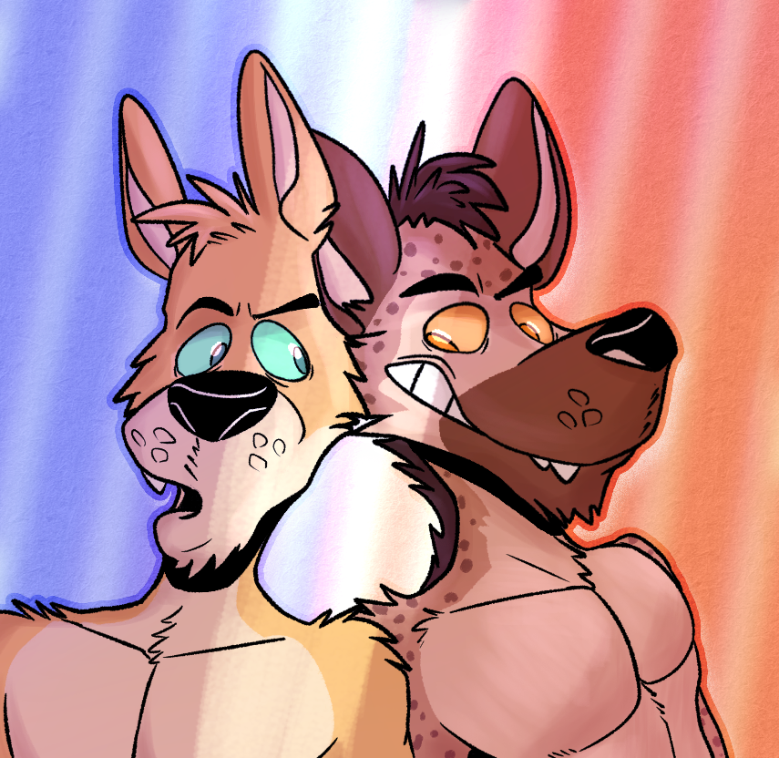 dingopos_sfw's tweet photo. Boys!

#furryart #furry #pfp #art #dog #dingo #hyena #male ㅤㅤㅤ https://t.co/22FF0s9K1y
