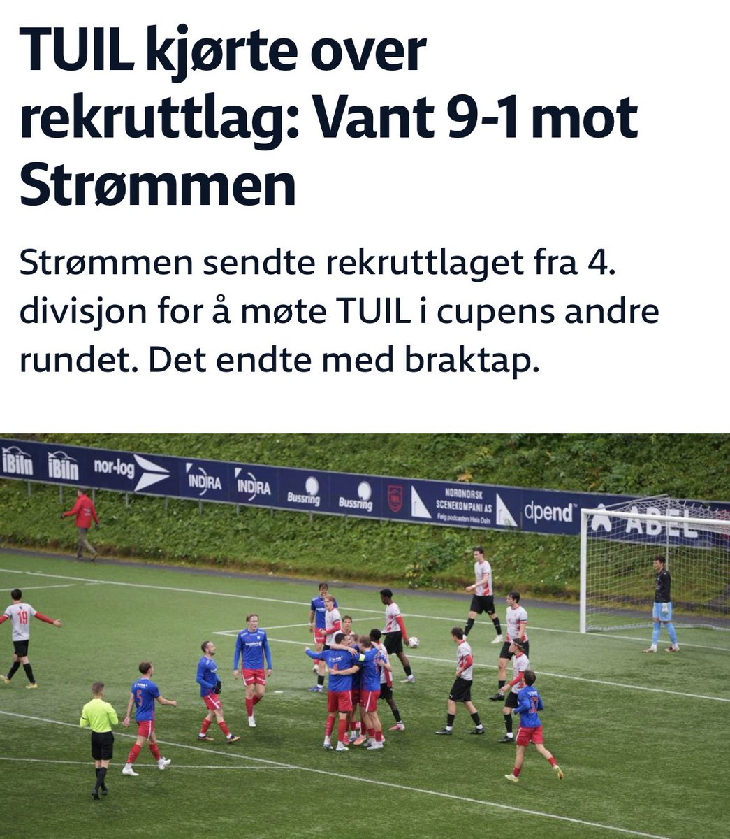 TR_Andersen's tweet photo. Dette er den cupen Hangeland og gjengen på Ullevaal ville ha. Det har de fått. 
Strømmen sender rekruttlaget til Tromsdalen. Det som en gang var et særeget og fantastisk produkt har nå blitt en parodi som fler og fler bryr seg nada om. Trist! https://t.co/Av75IOwzrK