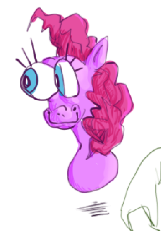 Mighls's tweet photo. pinkie pie as some sort of hovering limbless object #pinkiepie #mlp https://t.co/bLVV2d9nXD