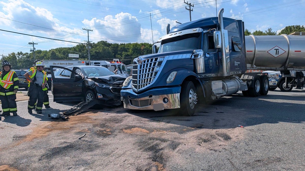 SusquehannaHose's tweet photo. #SHCo crews are currently on scene of a motor vehicle crash at the intersection of Pulaski Highway and Old Post Road.

Please avoid the area and allow emergency crews room to safely operate. https://t.co/W3NvNJpYE6