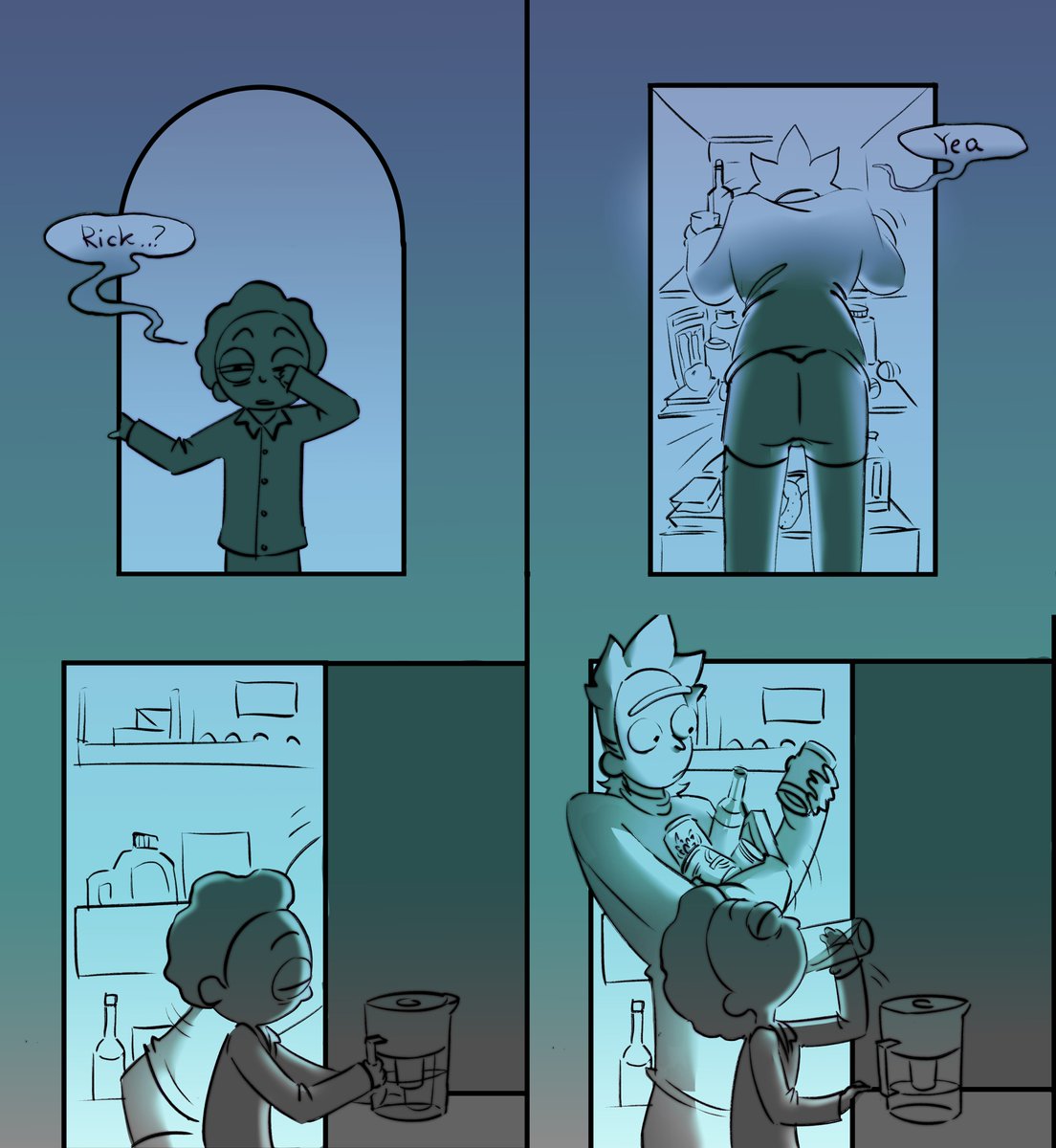 zalupakonya99's tweet photo. in the process of discovering the family's reaction to bits of #prickcest so chapter 1? Is about morty not much happening just wanna capture the moment https://t.co/GsThowxoyI