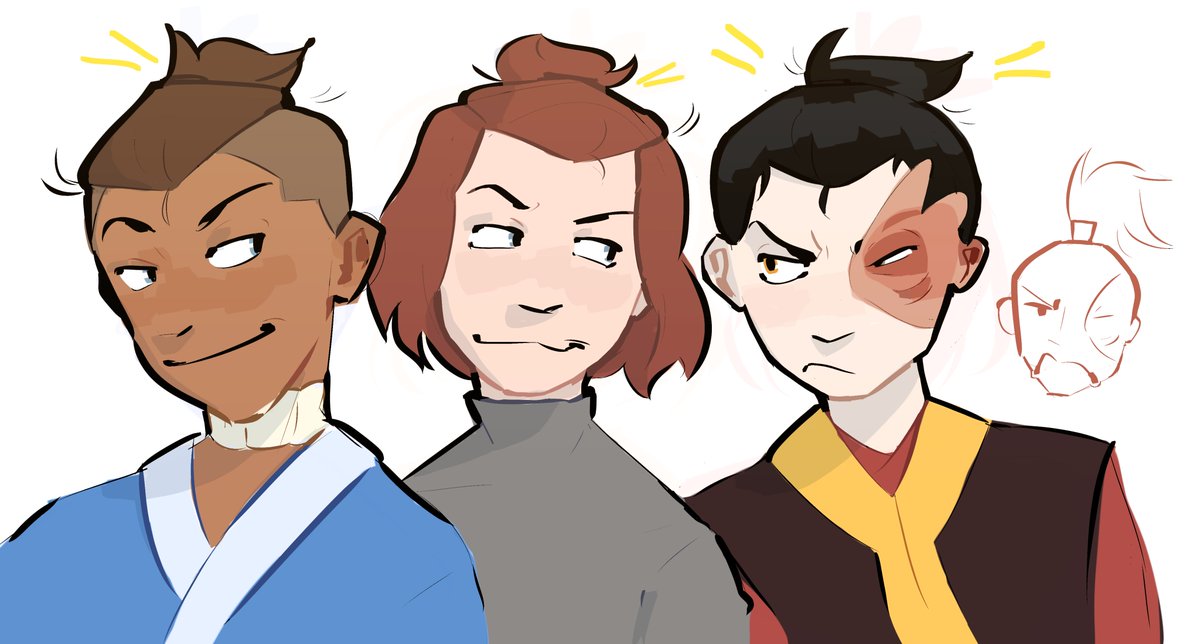 volchok_hehe's tweet photo. Ponytail gang!
#atla #Zuko #Suki #Sokka https://t.co/ra8lLrf2u0