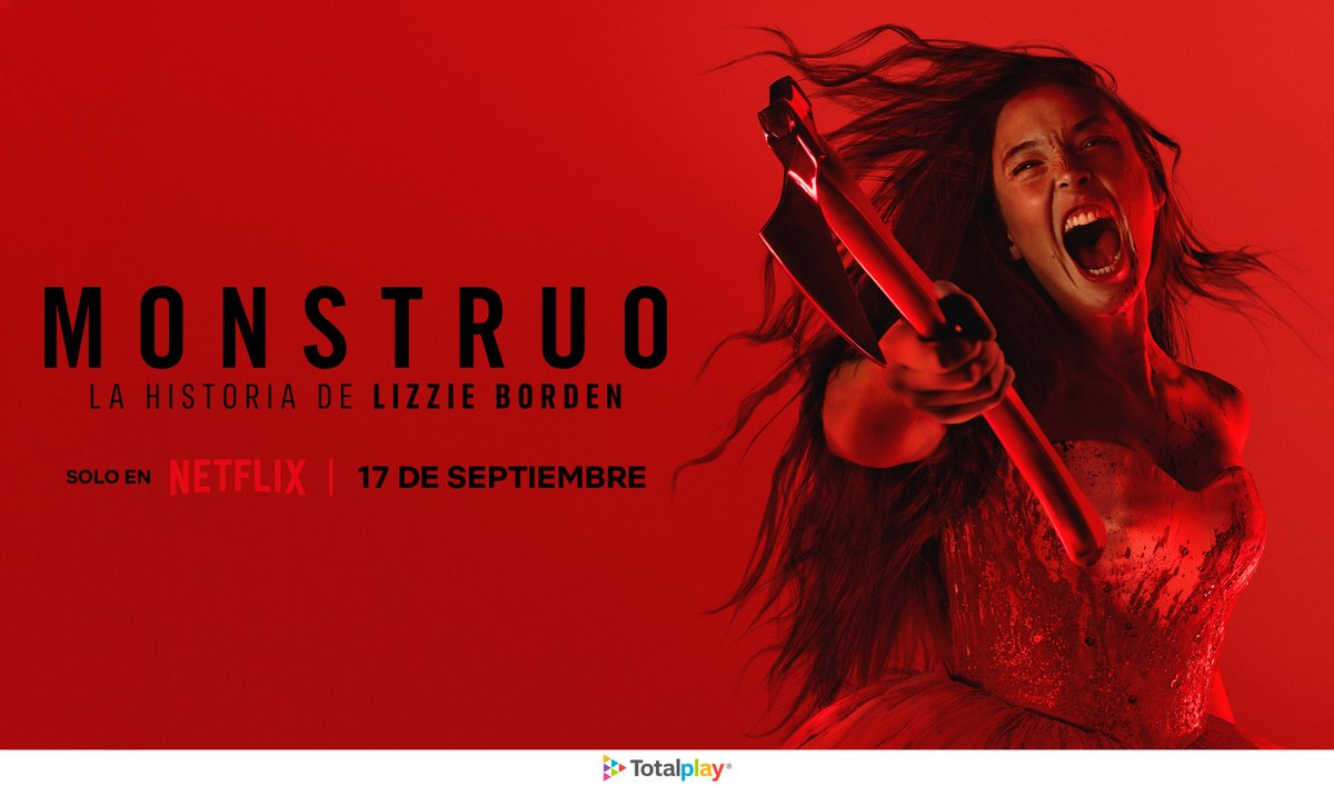 totalplaymx's tweet photo. Atrévete a descubrir la historia de Lizzie Borden en la nueva temporada de Monster. 🪓🔥 Incluye Netflix en tu plan Totalplay y no te pierdas este gran estreno.

¡Llama ahora! 📞 800 188 7735 https://t.co/08dolP9T0g