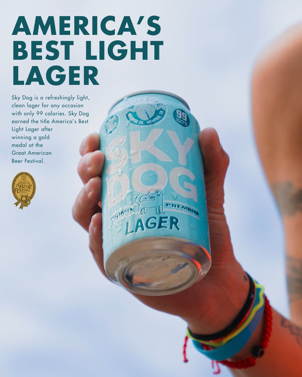wiseacrebrew's tweet photo. The Best Light Lager in America for a reason 🥇

With only 99 to its name, you can compromise on calories, not on refreshment. A delicious crisp flavor, easy drinkability, and quenching aftertaste makes Sky Dog Premium Lager the perfect beer for any occasion. https://t.co/BV4Sn1tR8h