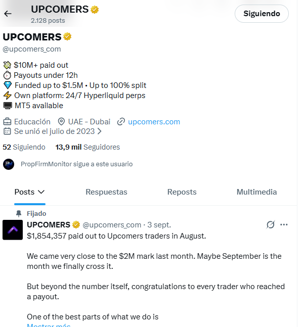 JabielHunter's tweet photo. @PropFirmMonitor @upcomers_com $150K https://t.co/ETTpWj8rmb