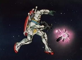 PaneraBenera's tweet photo. The RX-78 doing crazy acrobatic shit like this since 79 and gundam fans get mad when any new game isn't world of tanks but with mobile suits its so annoying https://t.co/ja1wWgwew5