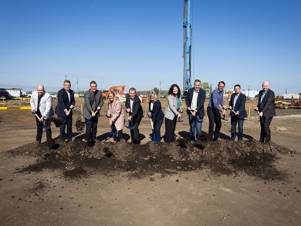 NAIT's tweet photo. The shovels are in the dirt! 

Today marks the start of construction on the Advanced Skills Centre, a 625,000-square-foot investment in the future of skilled trades and technology education in Alberta. 

As the largest capital project in NAIT's history, the Advanced Skills Centre will create modern labs, classrooms, and workspaces designed to support the next generation of talent across construction, energy, manufacturing and transportation programs. 

Thank you to everyone who attended, including @AndrewKnack, and the many partners who helped move this project from concept to construction, including the Honourable @McDougallYYC, our design partners at @GECArchitecture and @DIALOG, and our construction partner, PCL Construction. 

We're excited to see this vision reshape our campus. 

#AdvancedSkillsCentre #BuildingSkills #BuildingAlberta #NAIT
