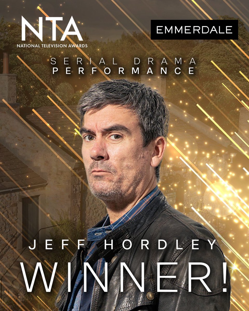 NTA Serieal Drama Performance Jeff Hordley Winner!
