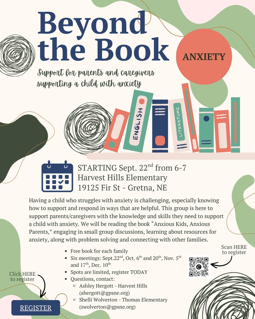 SQThomasElem's tweet photo. We are excited to be offering a free book club for parents and caregivers.  The topic is focused on helping our children who struggle with anxiety. Sign up today, space is limited. https://t.co/9iK0Zd5lfR