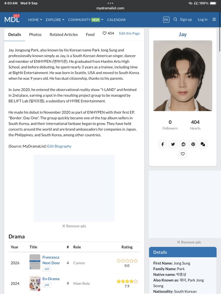 moonswithwon's tweet photo. MyDramaList Updated #Enhypen #Sunoo &amp; #Jay Profile as Cameo Cast In <Francesca Next Door> Drama Section! 

📎 https://t.co/b6lg57HuCn
📎 https://t.co/BUcW6SVzxF https://t.co/ZLvDhSjCfe