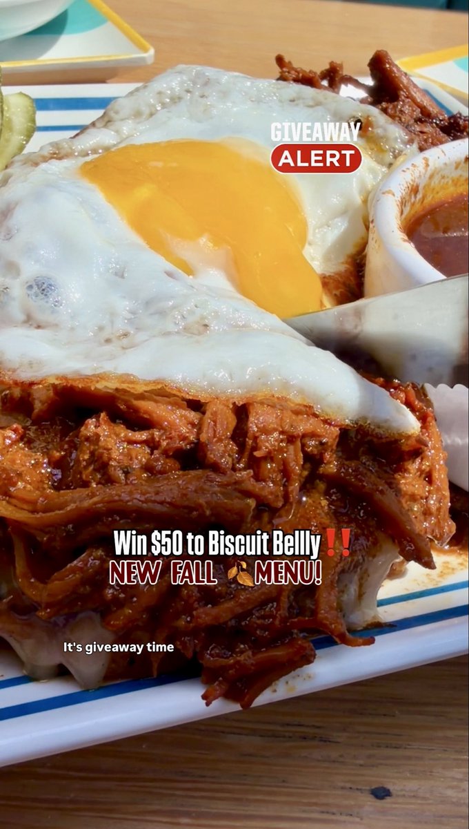 ServingLooksATL's tweet photo. 🔥 GIVEAWAY TIME🍴 WIN $50 to try Biscuit Belly’s NEW Fall Menu. TO ENTER: https://t.co/N5b2ry2R76

🍂 Biscuit Belly’s new fall menu is here! 🍁 

🍂 FIND THIS POST ON INSTAGRAM: @ServingLooksATL AND FOLLOW INSTRUCTIONS THERE TO ENTER

#Hospitality #FoodCreator https://t.co/PyCOSVmhHZ