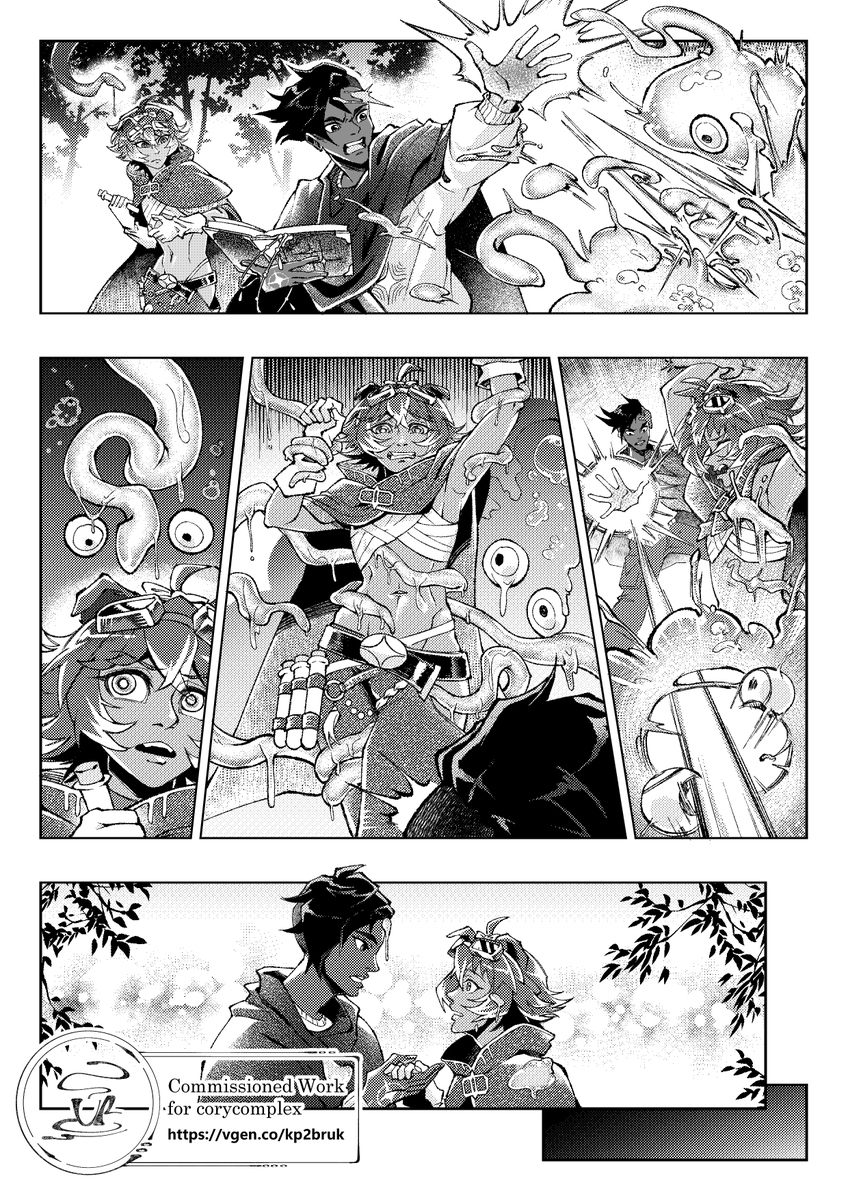 KP2BRUK's tweet photo. commissioned work for corycomplex (2nd page at my vgen)
it gotta one of my fav cause it got slime/tentacles on it 😁 (also love it when people comm me their DnD characters)
#VgenComm #Vgencommission #nsfwcomm https://t.co/2eaBadF1e5