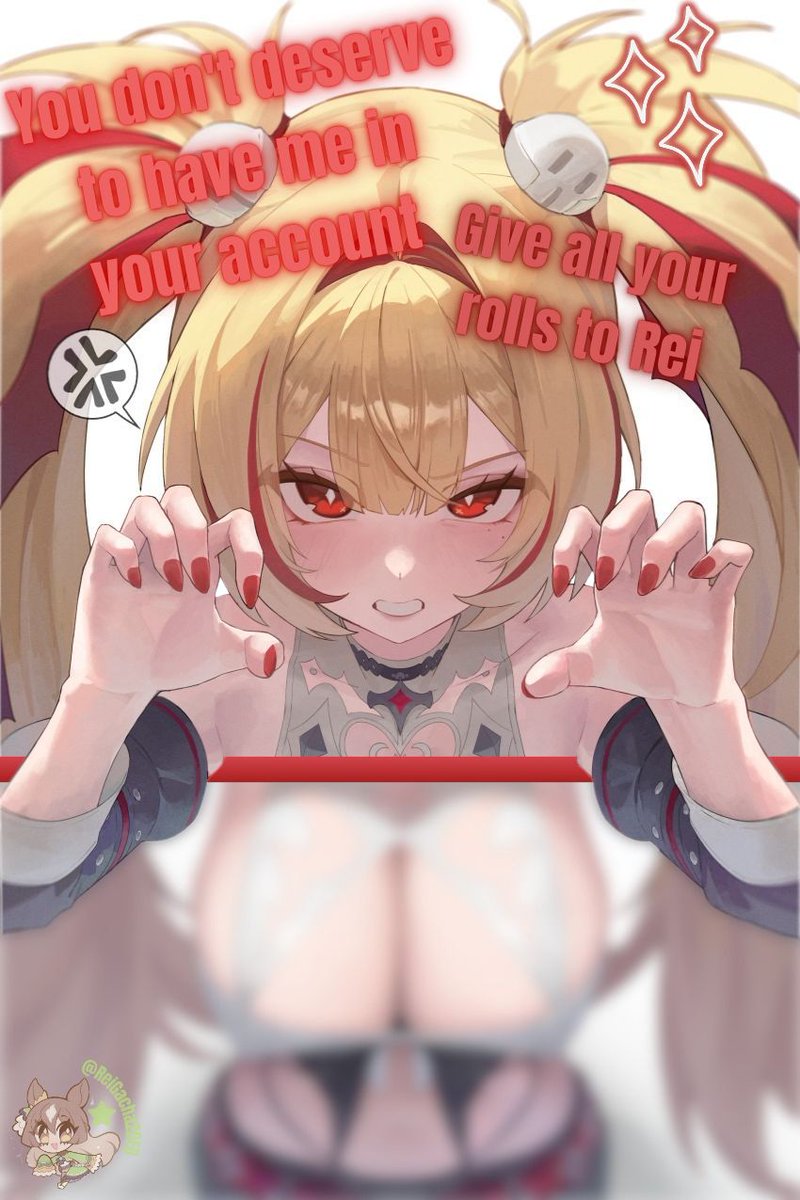 ReiGacha2DFD's tweet photo. Rei-chan was always fan of vampires~
She deserves to get Claret and Roxy in her account more than you do gacha cuckie~

Be a good boy and $hred your Claret funds into my throne 💕

Hate Jerk it when you watch me roll and get her using your cash~
https://t.co/ZA3jGWUM4s

2DFD Gachacuck Findom