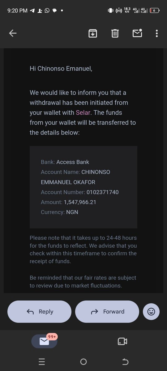 Emmanue04379004's tweet photo. Just placed another withdrawal of 1,5m+ From my SELAR wallet   thanks to @tryselar for always Delivering and thanks to my Boss @coachnathel KING OF SALES  🫡 https://t.co/USicOLrrKF