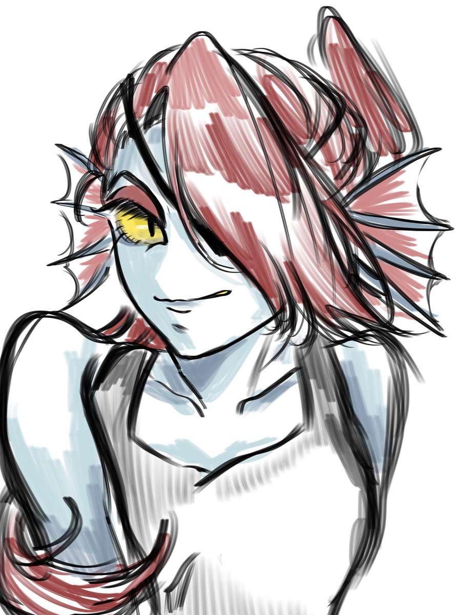 K2_ex224's tweet photo. 最近の落書きは手癖アンダインさん多め https://t.co/SUe3UNnD5k