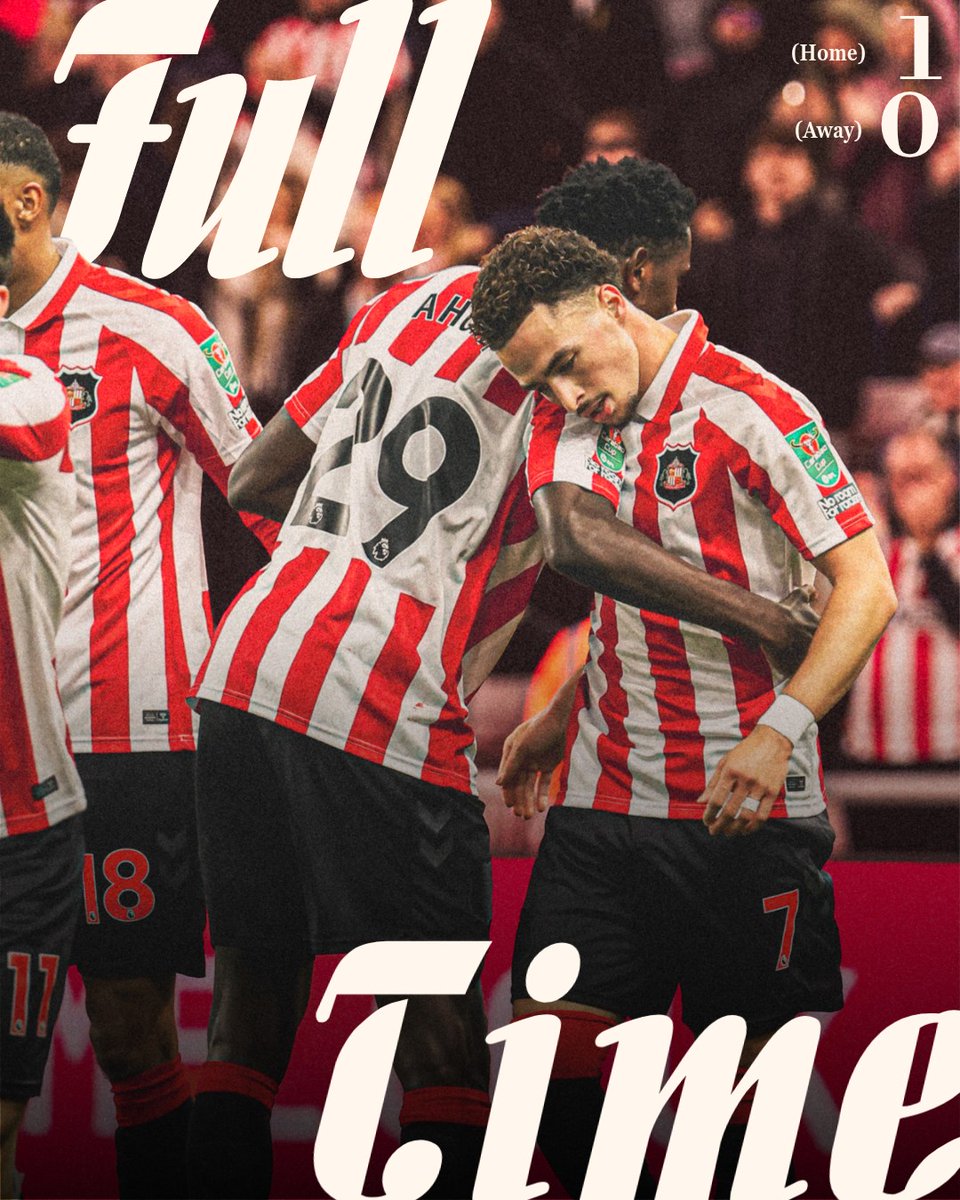 SunderlandAFC's tweet photo. We progress to the Fourth Round of the #CarabaoCup 👏 https://t.co/Rxy0gygG35