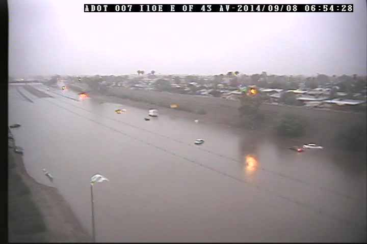 NWSPhoenix's tweet photo. Today's the 12 year anniversary of the rainiest day on record in Phoenix. Nearly the entire metro 2+" of rain, some received 3-4", and a few spots received over 5". Sky Harbor measured 3.30". You can view a write-up for this day on our website here: https://t.co/e2JByipZbh #azwx https://t.co/lAeDVDbcdJ