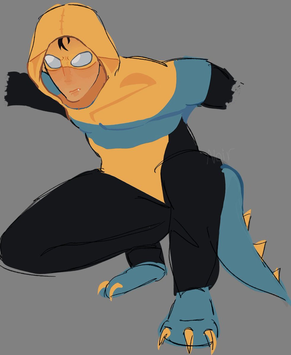 voughtech's tweet photo. go my onesie slop doodle that was originally pose practice i never and still didn’t finish (i changed his design a bit) https://t.co/V9JIig0hVW