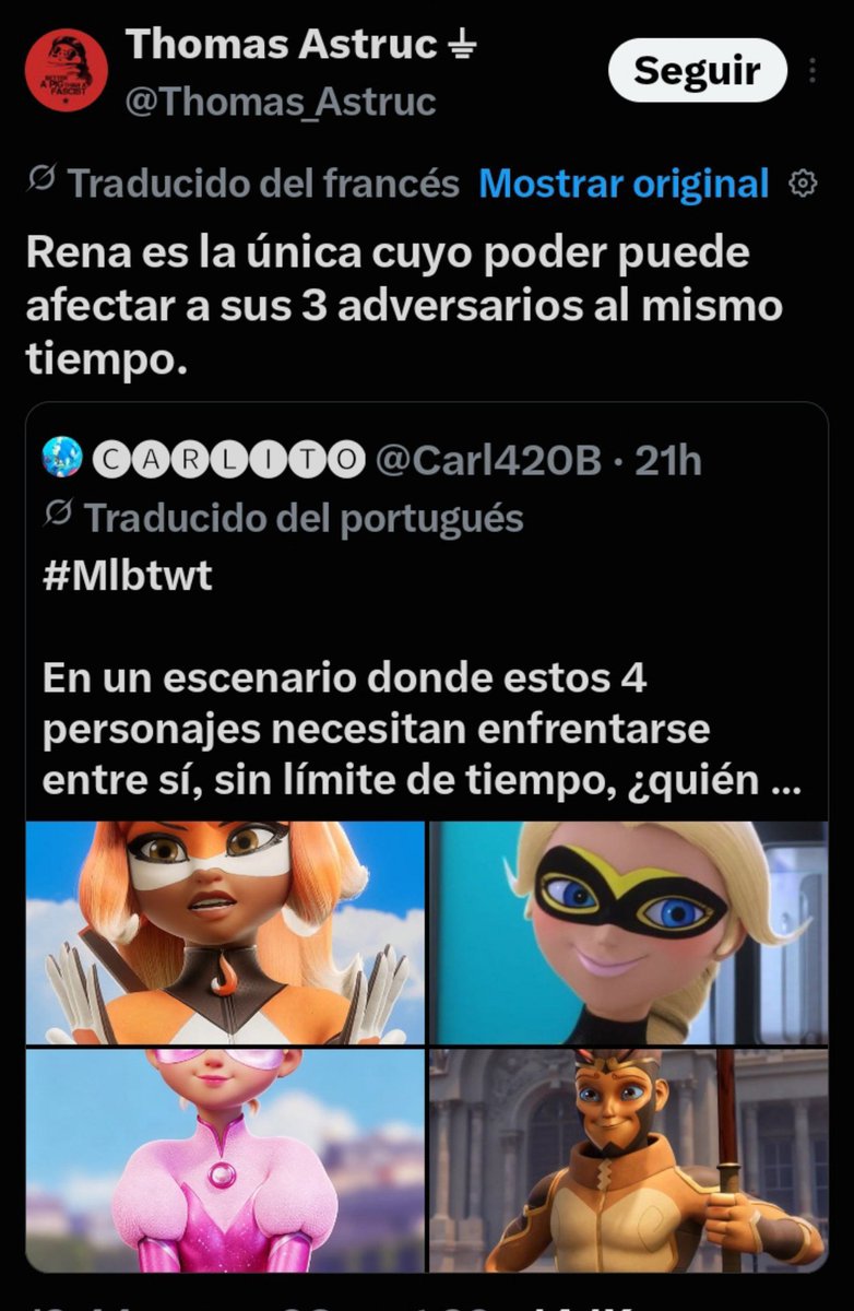 JeclesLady's tweet photo. Se cerró el debate porque Thomas Astruc nos dio la razón a todos que abogamos por Rena Rouge 💋✨

Amo cuando una parte del fandom conectamos las mismas neuronas con el creador. https://t.co/D5awcyIaF9