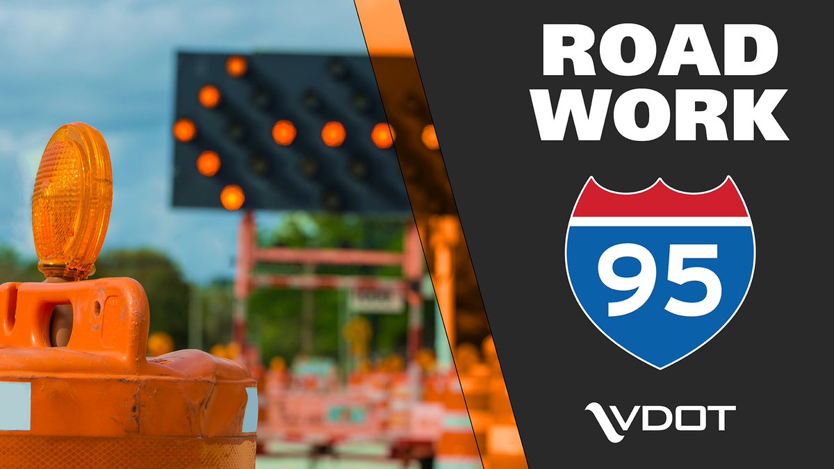 VDOT I-95 road work graphic