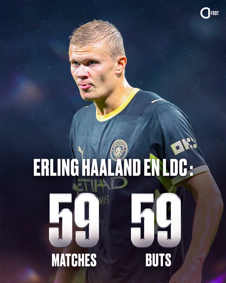 ActuFoot_'s tweet photo. C Y B O R G 🤖

🏟️ 59 matches de LDC pour Haaland 🇳🇴
⚽️ 59 BUTS https://t.co/iiEeHalog1