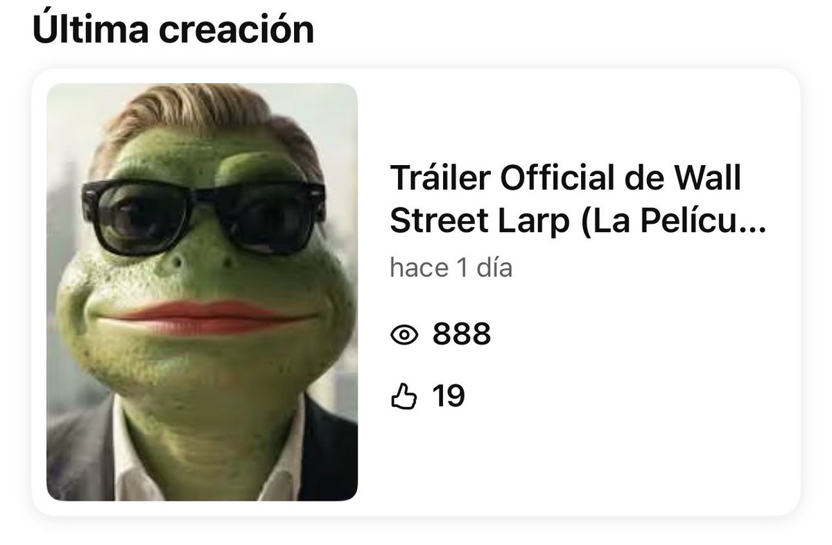WallStreetLarp's tweet photo. Abrimos YouTube hace unas horas.

🐸 Primer vídeo: 888 views. 6 subs.

¿Te unes desde el principio?

Suscríbete y apoya el canal.

Esto acaba de empezar.

LARPING TO MILLIONS.

Link en el primer comentario.

Drop your solana wallet👇 https://t.co/UfJY4FNg3J