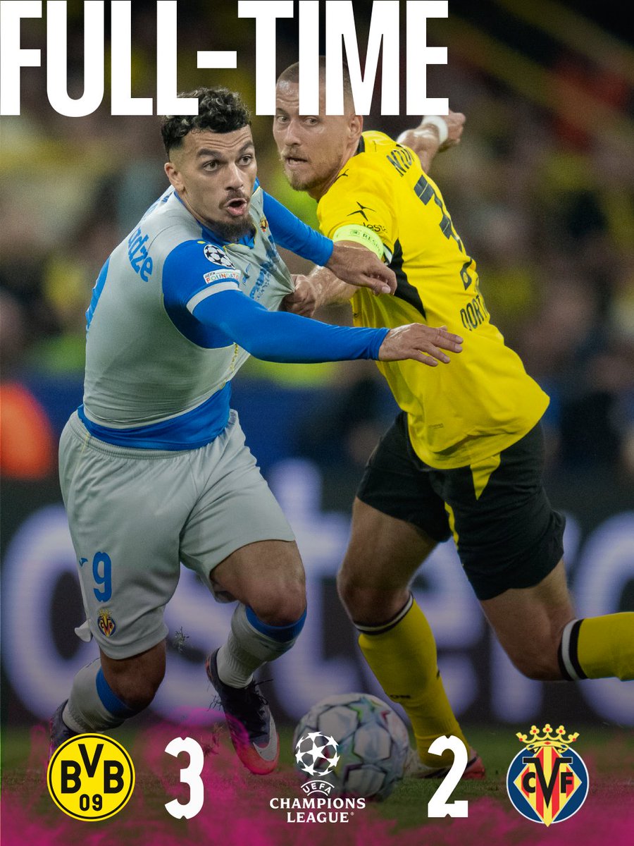 VillarrealCF's tweet photo. Final. Estuvo cerca de empatarlo el Villarreal en el descuento. #UCL https://t.co/StlSKyQd7Q