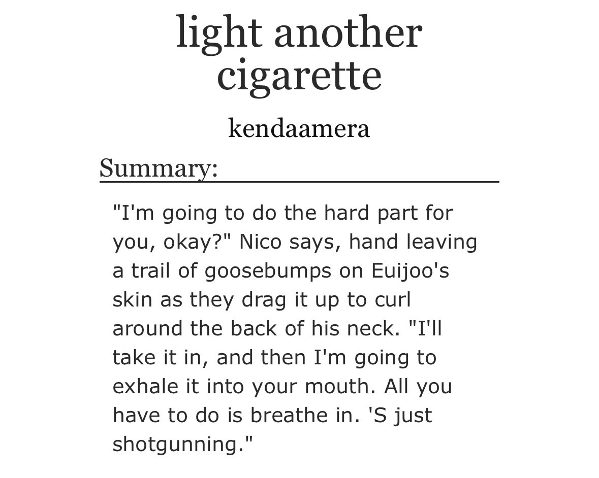 kendaamera's tweet photo. light another cigarette 
nikjju, 2.8k
explicit- read tags!
for @endoramata <3

>https://t.co/1xCel7XnMZ https://t.co/aRb0CPfquL