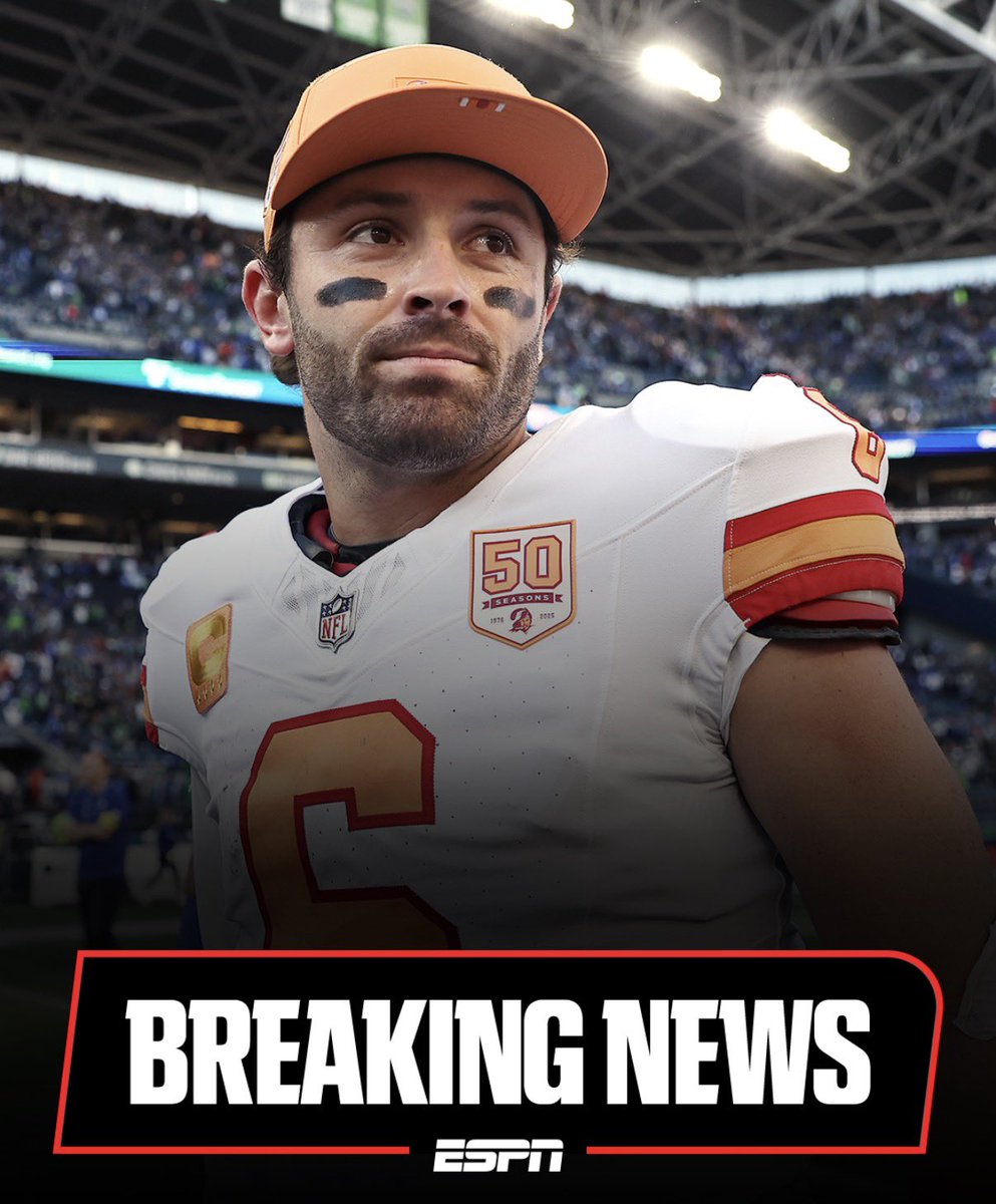 AdamSchefter's tweet photo. ESPN sources: two-time Pro-Bowl selection Baker Mayfield and the Buccaneers reached agreement today on a three-year contract extension that will prevent the quarterback from becoming a free agent after this season, per me and @RapSheet. Mayfield had broken off talks as camp opened, but with the regular season kicking off this week, a deal has been revisited and now struck.