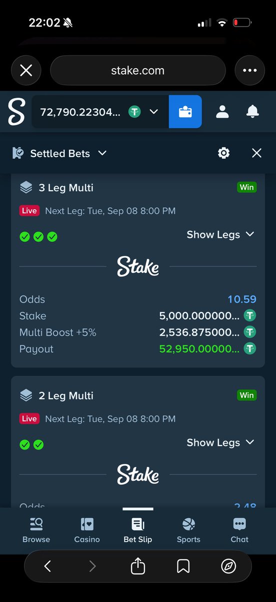 NattyMboho's tweet photo. 💥💥💥💥💥Boom 10 odd boom 
💥 2 odd boom 🍀🍀🍀🍀$72k to the bag 💼 @Wappyking_ @Mrbankstips @ https://t.co/zonIdEM7Xc