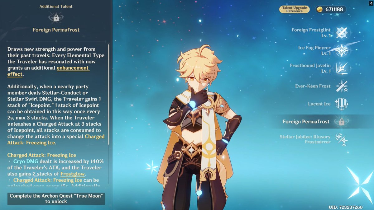 mikelikesgetian's tweet photo. yikes... i don't know how to feel about hoyoverse locking a buff behind hours of the story 😭 https://t.co/I48psfNyGp