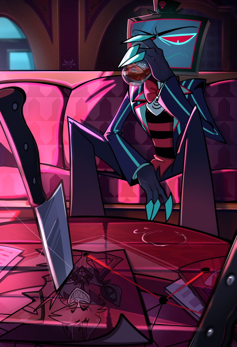 pinksartdump's tweet photo. Here’s my second piece for the happy zine in Hell m #hazbinhotelfanart https://t.co/RXGHbJVBis