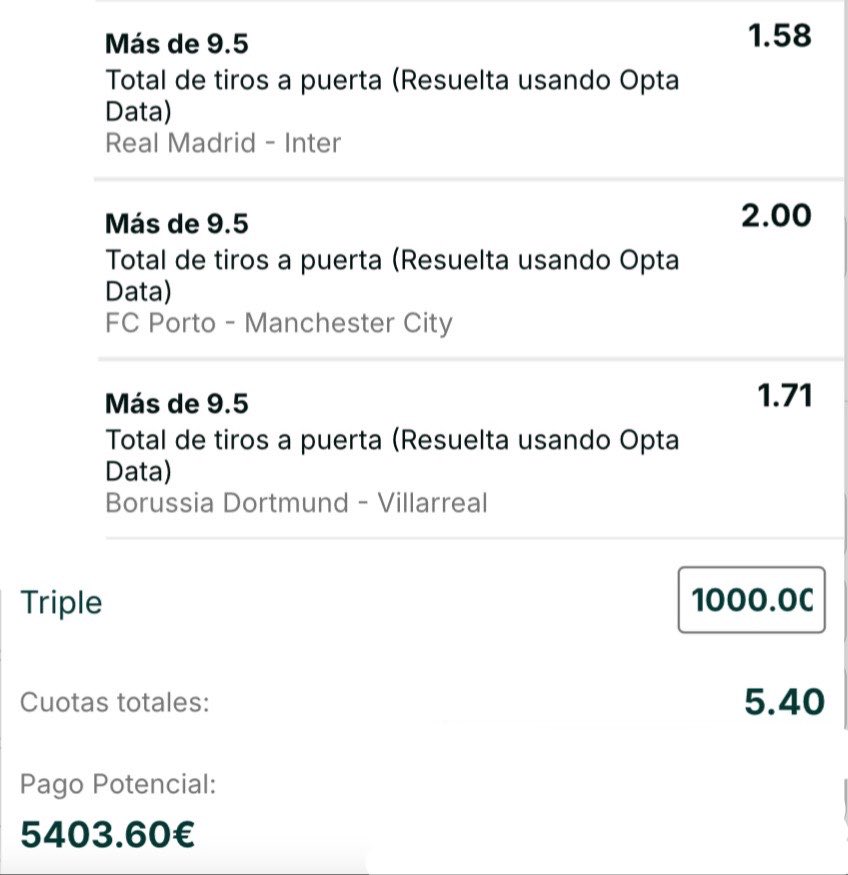elprodelascombi's tweet photo. 🔥🏆 NOCHE DE CHAMPIONS EN VERDE 🏆🔥

☑ CUOTA 5.40 ACERTADA
☑ CUOTA 81 ACERTADA

💰 Dos verdes más dentro del VIP en los partidos de Champions que acaban de terminar.

🎯 El VIP sigue dando resultados.
🚀 ¿Te vas a perder el próximo? https://t.co/IOuMX8vlfx