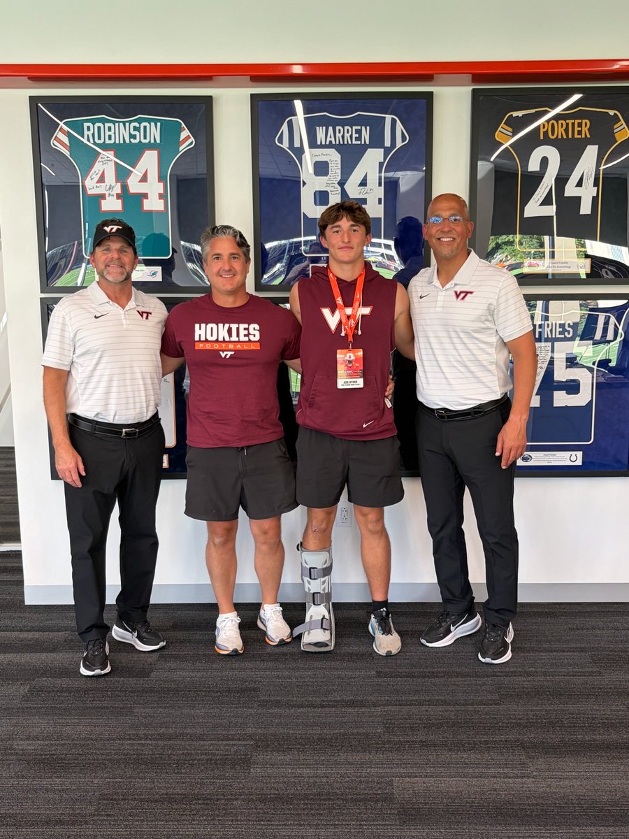 jess_30_officer's tweet photo. Had a great experience at @HokiesFB this weekend!! Very grateful for the hospitality! The Energy was DIFFERENT! @DaelunDarien7 @Jan_JohnsonVT @coachjfranklin @CoachPryVT @bobby_verrier @chrismahon_ @5StarFBRecruits @PatrickBowes32 @coach_hadac https://t.co/muInmZZGuW