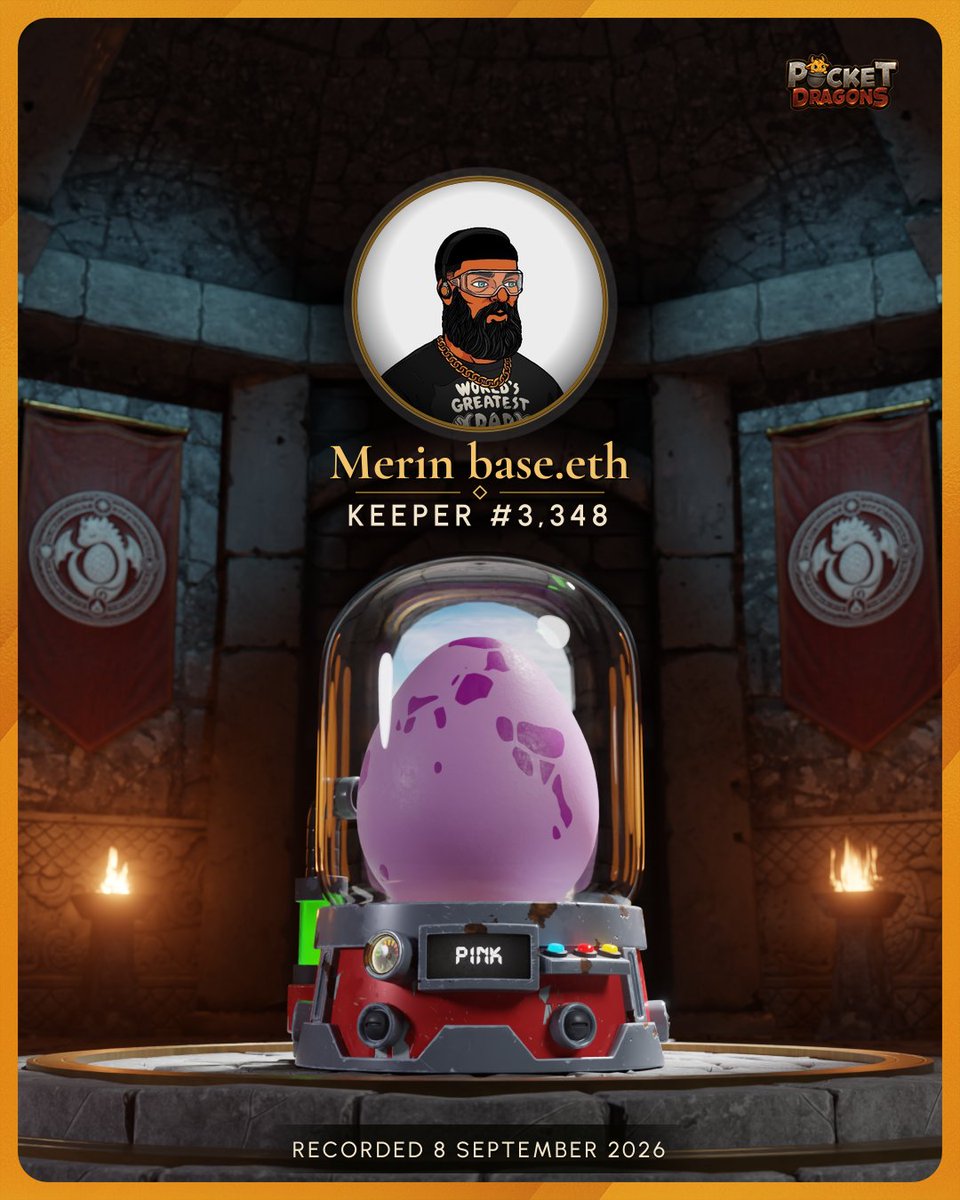 trapraboo's tweet photo. @Pocket_Dragons_ gave me a Pink egg, so a Pink egg it is.

Keeper of the Ancient Hatchery. https://t.co/NwRW2rEVnz