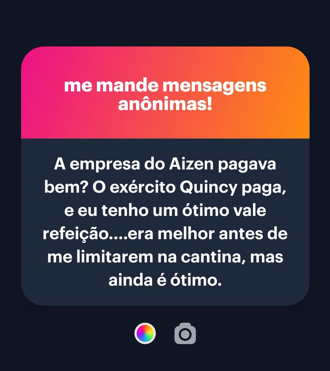 Chimera_Apache's tweet photo. As vezes o pagamento atrasava muito (até demais) os benefícios não eram dos melhores, agora trabalhando pra Rainha Halibel tá massa demais https://t.co/IkToDdThNN