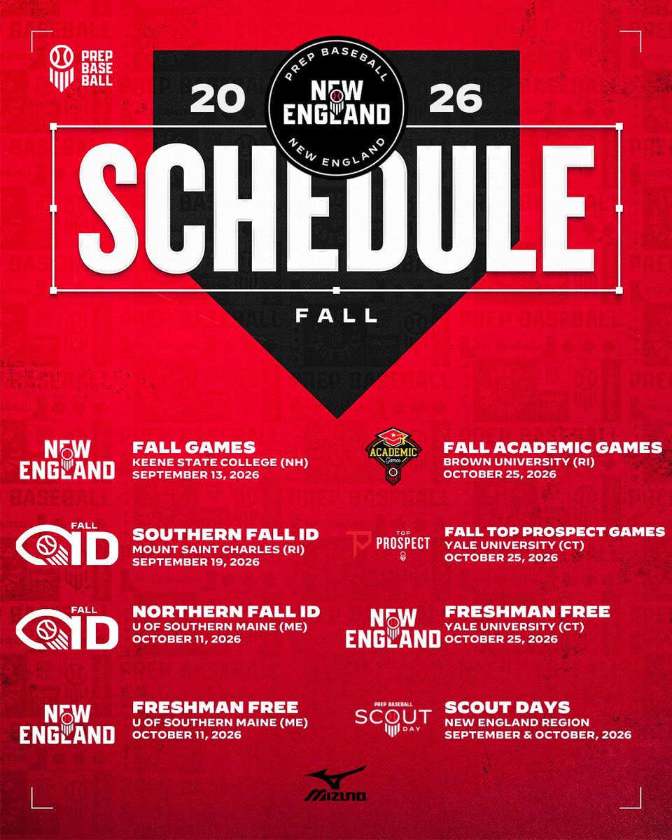 DanCevette's tweet photo. FALL ⚾️ IN THE NORTHEAST. 🍂

Pennsylvania.
New York.
New Jersey.
New England.

One region. A full fall of opportunities.

Over the next two months, @PrepBaseball will be everywhere bringing our scouting, technology, coverage and national platform to players throughout the Northeast.

Fall Games.
Fall IDs.
Top Prospect Games.
Academic Games.
Freshman events.
Scout Days.

Different events. Different locations. One standard.

Our goal is simple:
Create opportunities for players to COMPETE.

Give players an opportunity to BE SEEN.
Identify the next wave of talent across the region.

The summer may be over…
...BUT the fall is just getting started.

See you at the field. ⚾️🫡

@JoeWalentin | @harryweiss_ | @MLaurentinoBB | @NathanGoranson | @jonahwachter1