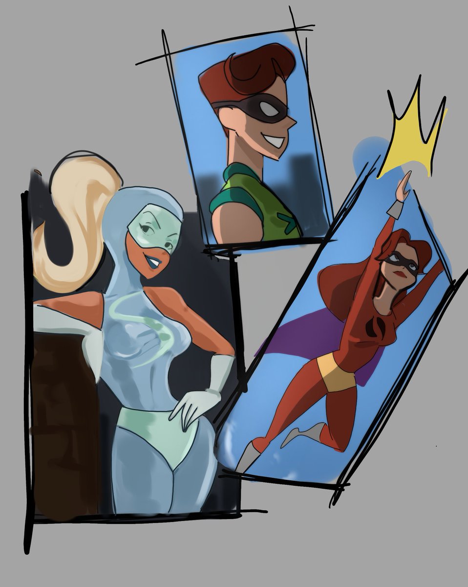 SnoopyJack4's tweet photo. Soy fan del estilo de  Bruce Timm
Quise hacer algunos personajes de los increíbles en su estilo 
#theincredibles #increditwt https://t.co/JbOvrJZKLY