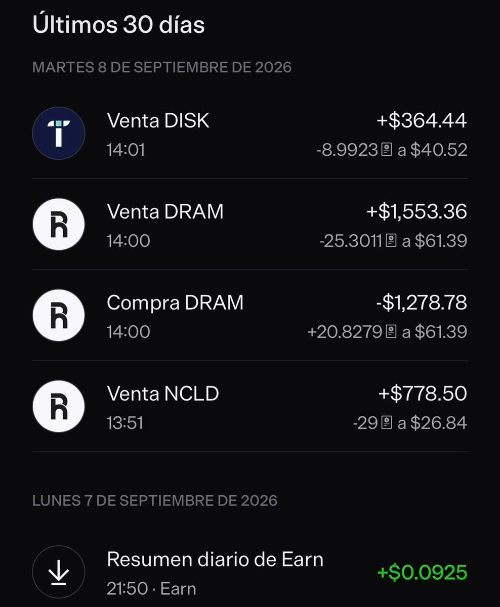 MatiasScalbi's tweet photo. 🔥 Actualizo portfolio de ETFs +16% en 1 mes y te comento mi plan completo más las gemas que estoy comprando

Estoy buscando exponerme a todos los sectores que más se van a revalorizar con el boom de la tecnología de aca a 2030

Hoy luego de la subida descontrolada del sector de neocloud y memoria, decidí tanto en mi cuenta de Berry cómo en mi cuenta personal tomar profits de estos sectores

En lo técnico ambas industrias, y obviamente sus acciones individuales, estaban a mi parecer ya muy sobreextendidas en el movimiento, y teniendo en cuenta que se aproxima semana dificil de noticias es preferible asegurar

Eso no quita que vuelva a comprar, inclusive en los próximos días, por lo que no recomiendo seguir mis calls ya que no las actualizo al momento, recuerden que nada es recomendación de inversión

El portfolio de Berry ahora mismo lo dejé con un 56% en liquidez, para aprovechar a comprar ETFs que estoy investigando y que también ustedes puedan recomendarme

Los últimos que adquirí y tengo pensado seguir acumulando son los siguientes:

BOTT - (Themes Humanoid Robotics ETF)

BOTT es un ETF que invierte en empresas de robots de servicio y humanoides. Sigue un índice, nació en abril de 2024, cobra 0.35 por ciento anual, maneja unos 62 millones de dólares y tiene cerca de 31 acciones. Ninguna posición se come el fondo, las primeras andan en 5 por ciento

Adentro no está solo Tesla. Está la cadena: quien fabrica el robot, quien le vende motores y sensores, quien testea y quien pone el software. Hoy pesan nombres como Rainbow Robotics y Yujin Robot en Corea, Ecovacs y Yijiahe en China, UBTech que es de los pocos humanoides que cotizan, Teradyne que testea, NVIDIA y Tesla, y después compañías más chicas de EEUU como Palladyne y Richtech

Por país, China se lleva cerca de un tercio, EEUU un cuarto y Corea el resto importante. Es un fondo chico y volátil, armado sobre el tema del robot que camina y trabaja, no sobre un solo apellido

JEDI - (Defiance Drone and Modern Warfare ETF)

JEDI es un ETF de drones, sistemas sin piloto y guerra moderna. No es el fondo clásico de Lockheed o Raytheon. Maneja unos 150 a 190 millones de dólares y tiene cerca de 44 acciones

Adentro están Unusual Machines y Red Cat en drones, Ondas en comunicación para esos drones, Redwire en infraestructura espacial, Rocket Lab e Intuitive Machines en lanzamiento y órbita, AeroVironment que es el nombre viejo de drones militares, Archer en movilidad aérea y C3ai en software. Los tres primeros se llevan un pedazo grande del fondo

Ahora aclaro, tengo pensado volver ingresar en estos ETFs que vendí y concentarme en todo el stack de IA

Recuerden que nada es recomendación de inversión, es para dar seguimiento a los movimientos que voy haciendo y así aprendemos entre todos

Me encantaría saber que ETFs así exóticos tienen en cartera. Tengo ganas de incluir más de energía a la par del de AIPO que ya tengo

Abrazo gente