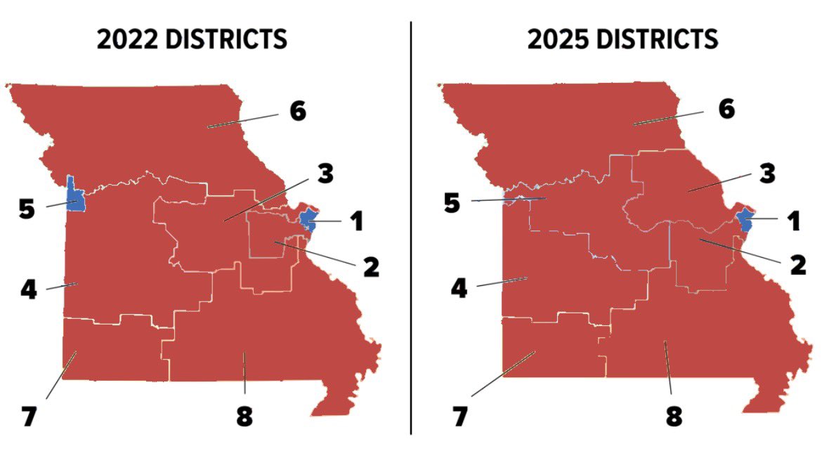 ThePoliticalHQ's tweet photo. 🚨BREAKING🚨

The U.S. Supreme Court has denied a stay of the Missouri Supreme Court’s unanimous decision blocking their 7-1 gerrymander from being implemented.

The 2022 maps will be used. https://t.co/SWpf7FYv4y