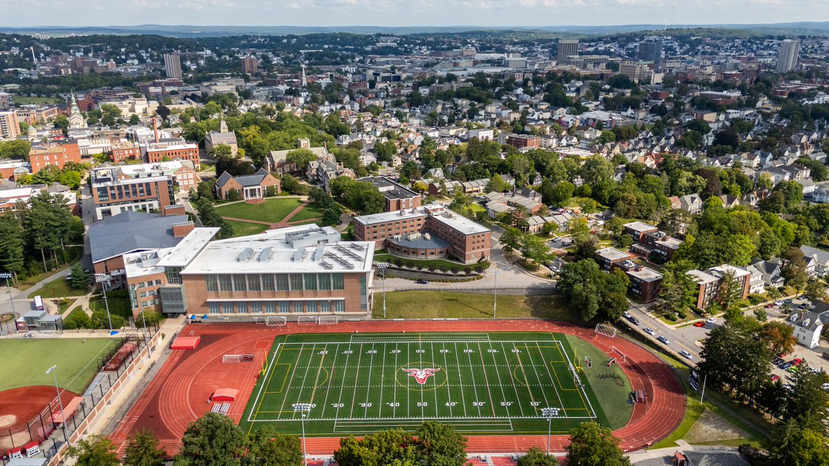 WPI's tweet photo. Alumni Field just got a full turf refresh over the summer.

New surface, new lines, new Gompei at midfield — ready for game season! https://t.co/4aCeBTaEee