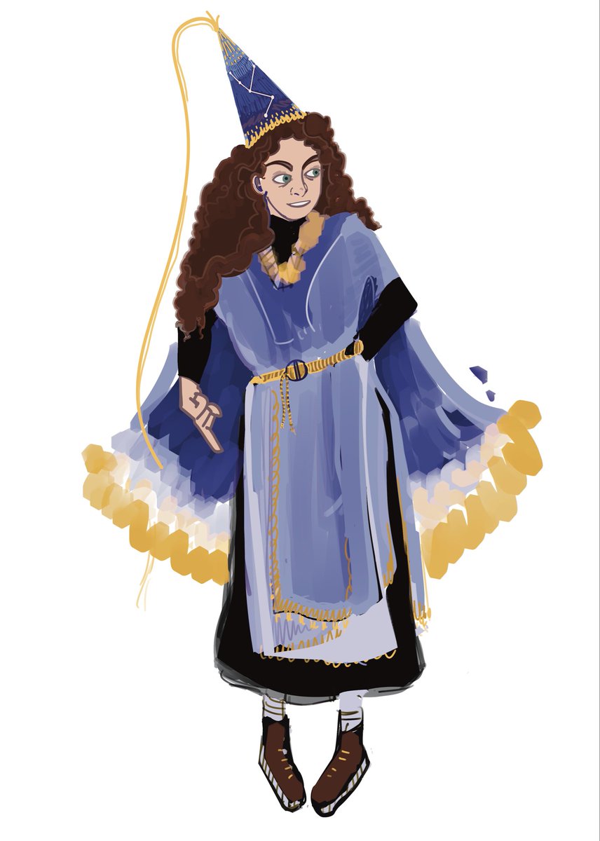 vampire7eleven's tweet photo. A constellation-inspired witch! The brimmed caps can’t be the only ones with fun little outfits. #witchhatatelier https://t.co/KV7wxcc4Jh