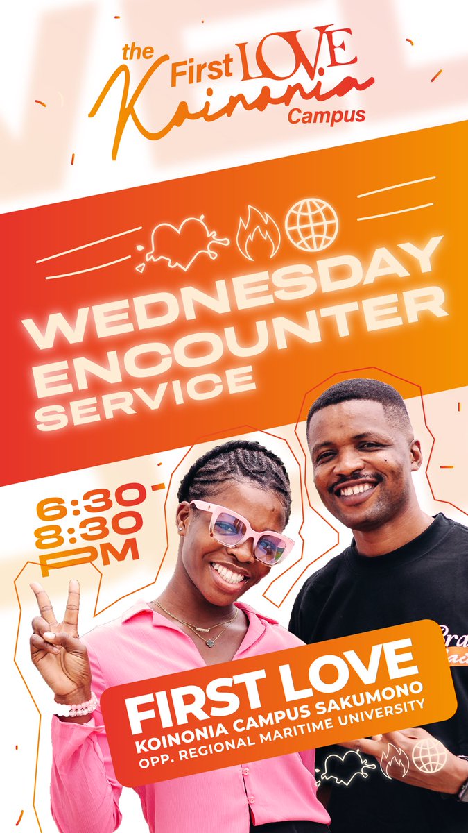 FLKoinonia's tweet photo. WEDNESDAY ENCOUNTER SERVICE IS HERE!!!
Grab your friends and pull up to the First love Koinonia Centre at 6:30pm 🔥 
We can't wait to see you there! https://t.co/02oxwgxpHl