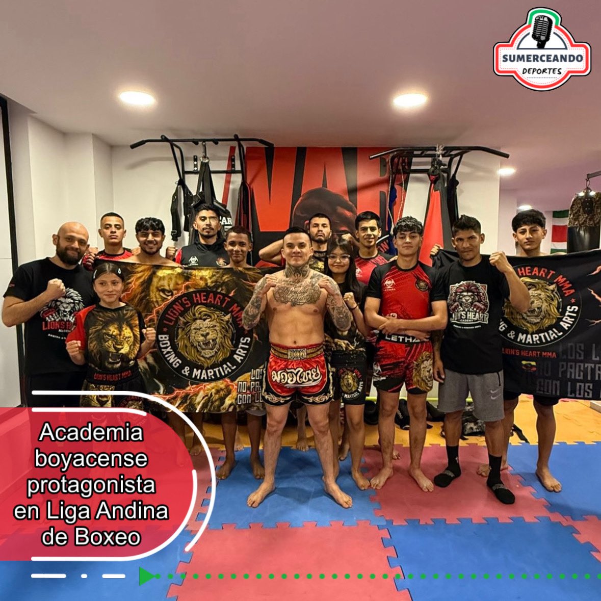 SumerceDeportes's tweet photo. Academia de Boyacá fue protagonista en la ‘Liga Andina de Boxeo’ 2026 🥊

Se trata de ‘Lion’s Heart - MMA’ 🦁, con sede en Tunja, y quien representó de forma extraordinaria a Boyacá en este evento que se cumplió en Bogotá del 5 al 6 de septiembre.

🧶👇🏽 https://t.co/lx5eb4nNl4