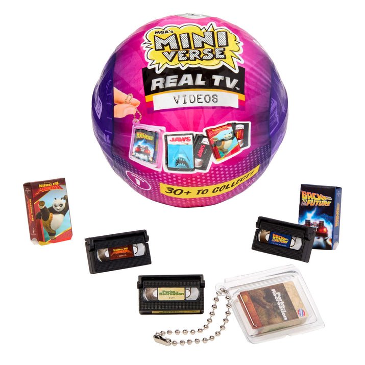 ShrekHistory's tweet photo. A mini Shrek VHS is included in MGA's Miniverse Real TV line!

-Working TV that plays 30s clips from iconic Universal movies and shows
-30+ tapes to collect https://t.co/Wqki1ISLDD