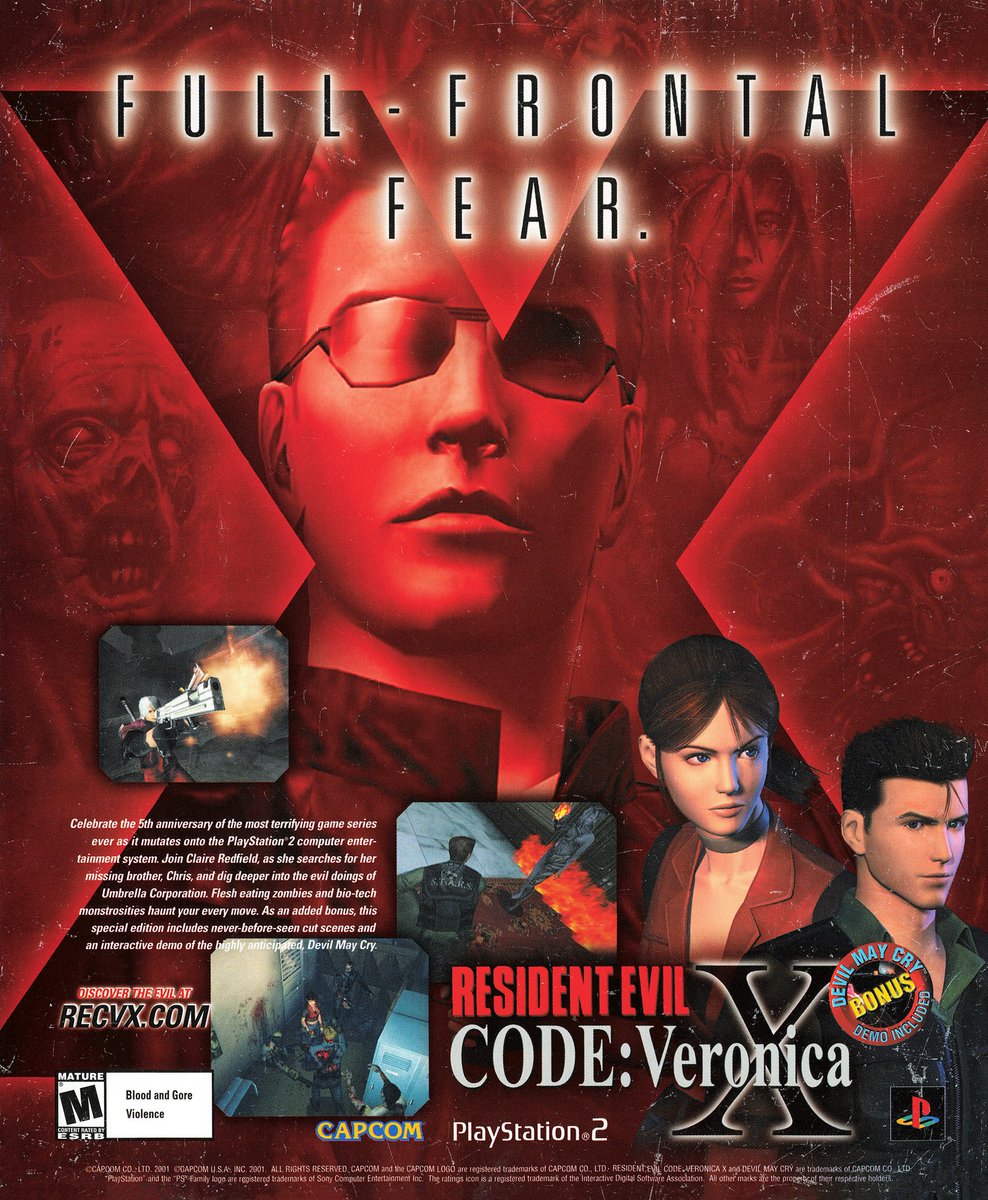 RetroGamerArt's tweet photo. Resident Evil – Code: Veronica X (2001) https://t.co/m0fmGe58K3