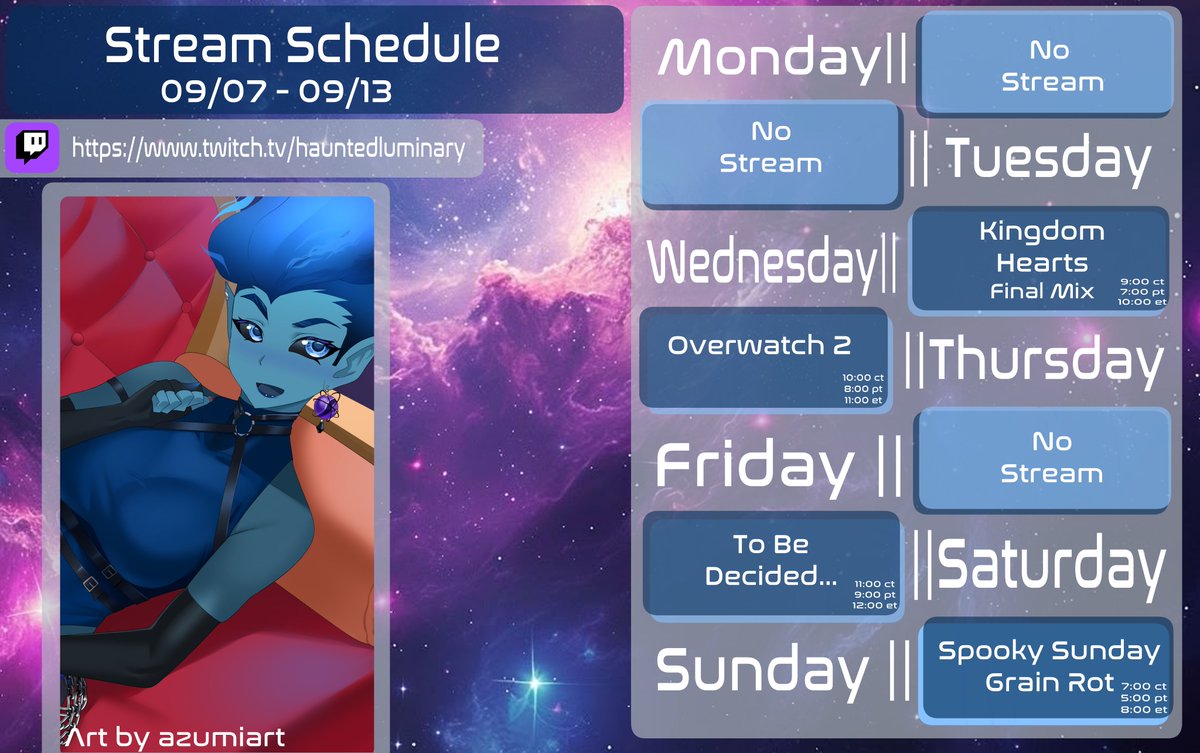 HauntdLuminary's tweet photo. 🩵💙 Lost to do this weeek! 💙🩵 https://t.co/3Ze0HRjhN6