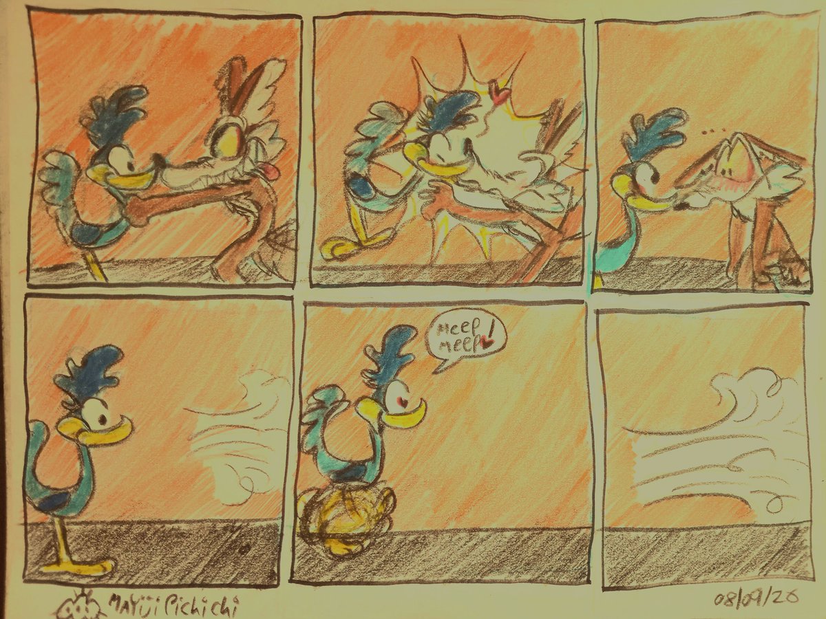 srta_mayiji's tweet photo. Miren quien persigue ahora...

No me gustó el coyote del primer panel aún lo tengo q practicar xd
#wileroad #wilerunner #wileecoyote #roadrunner #looneytunes #coyotevsacme https://t.co/DBG8TUO0dB